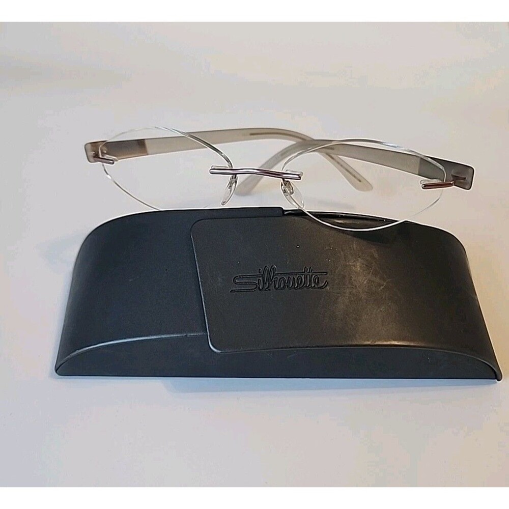 SILHOUETTE 7608 40 6057 17-140  Rose Gold Eyeglasses Frame Oval Minimalist